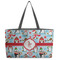 Christmas Penguins Beach Totes Bag - w/ Black Handles (Personalized)