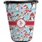 Christmas Penguins Waste Basket - Double Sided (Black) (Personalized)