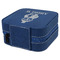 Christmas Penguins Travel Jewelry Boxes - Leather - Navy Blue - View from Rear