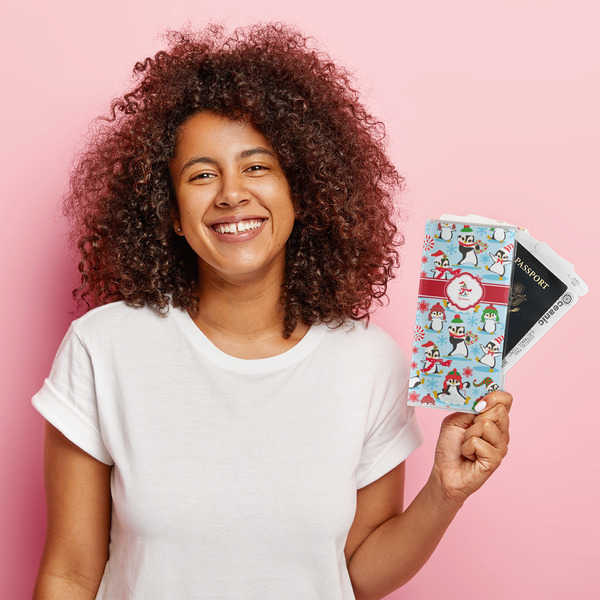 Christmas Penguins Vinyl Document Holder - LIFESTYLE