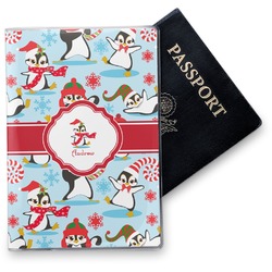 Christmas Penguins Vinyl Passport Holder (Personalized)