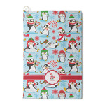 Christmas Penguins Waffle Weave Golf Towel (Personalized)