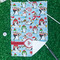 Christmas Penguins Waffle Weave Golf Towel - In Context