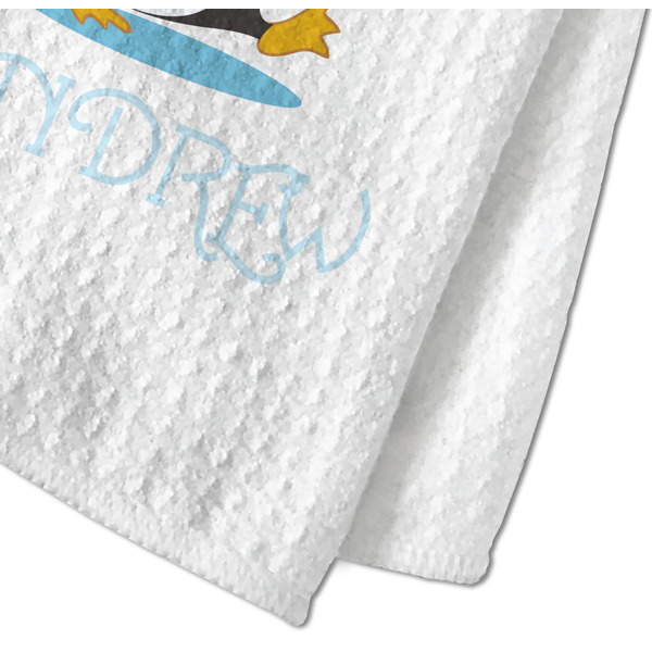 Christmas Penguins Waffle Weave Towel - Closeup of Material Image