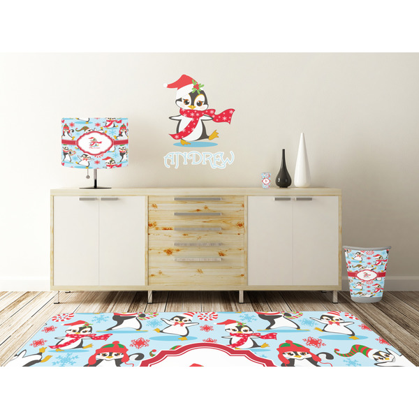 Christmas Penguins Wall Graphic Decal Wooden Desk
