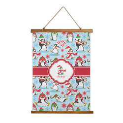 Christmas Penguins Wall Hanging Tapestry (Personalized)