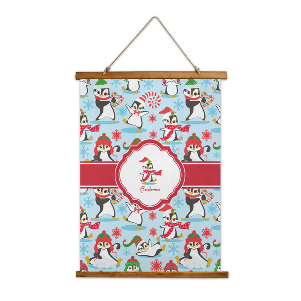 Custom Christmas Penguins Wall Hanging Tapestry (Personalized)