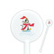 Christmas Penguins 5.5" Round Plastic Stir Sticks - White - Double Sided (Personalized)