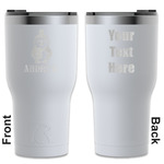 Christmas Penguins RTIC Tumbler - White - Engraved Front & Back (Personalized)