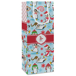 Christmas Penguins Wine Gift Bags - Gloss (Personalized)