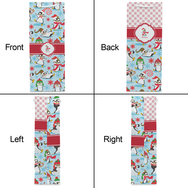Christmas Penguins Wine Gift Bag - Matte - Approval