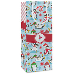 Christmas Penguins Wine Gift Bags - Matte (Personalized)