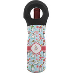 Christmas Penguins Wine Tote Bag (Personalized)
