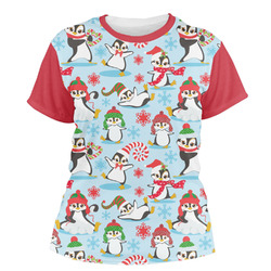 Christmas Penguins Women's Crew T-Shirt - Small
