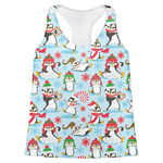 Christmas Penguins Womens Racerback Tank Top - X Large