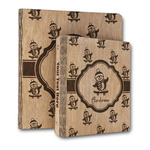 Christmas Penguins Wood 3-Ring Binder (Personalized)