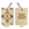 Christmas Penguins Wood Luggage Tags - Rectangle - Approval