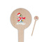 Christmas Penguins Wooden 4" Food Pick - Round - Closeup