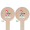 Christmas Penguins Wooden 6" Food Pick - Round - Double Sided - Front & Back