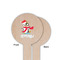 Christmas Penguins Wooden 6" Food Pick - Round - Single Sided - Front & Back