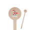 Christmas Penguins 7.5" Round Wooden Stir Sticks - Single Sided (Personalized)