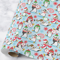 Christmas Penguins Wrapping Paper Roll - Large - Matte (Personalized)