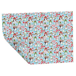 Christmas Penguins Wrapping Paper Sheets - Double-Sided - 20" x 28" (Personalized)