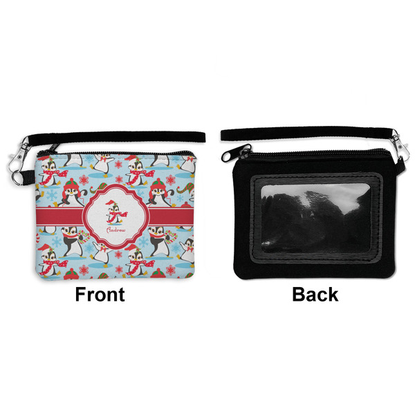 Christmas Penguins Wristlet ID Cases - Front & Back