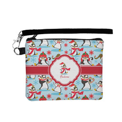 Christmas Penguins Wristlet ID Case w/ Name or Text