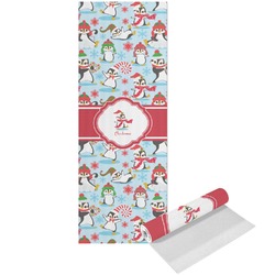 Christmas Penguins Yoga Mat - Printed Front (Personalized)