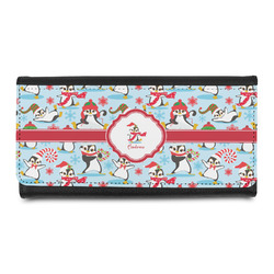 Christmas Penguins Leatherette Ladies Wallet (Personalized)
