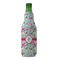 Christmas Penguins Zipper Bottle Cooler - FRONT (bottle)
