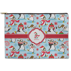 Christmas Penguins Zipper Pouch (Personalized)