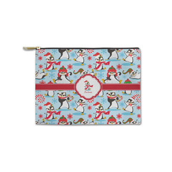 Christmas Penguins Zipper Pouch - Small - 8.5"x6" (Personalized)