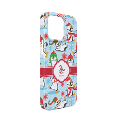 Christmas Penguins iPhone Case - Plastic - iPhone 13 Mini (Personalized)