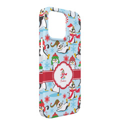 Christmas Penguins iPhone Case - Plastic - iPhone 13 Pro Max (Personalized)