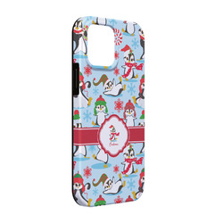 Christmas Penguins iPhone Case - Rubber Lined - iPhone 13 Pro (Personalized)