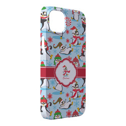 Christmas Penguins iPhone Case - Plastic - iPhone 14 Plus (Personalized)