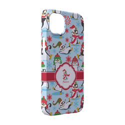 Christmas Penguins iPhone Case - Plastic - iPhone 14 Pro (Personalized)