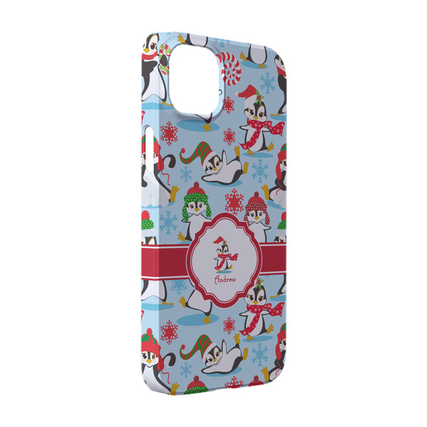 Custom Christmas Penguins iPhone Case - Plastic - iPhone 14 Pro (Personalized)