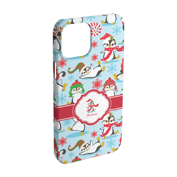 Custom Christmas Penguins iPhone Case - Plastic - iPhone 15 (Personalized)
