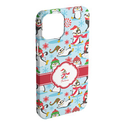 Christmas Penguins iPhone Case - Plastic - iPhone 15 Plus (Personalized)