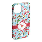 Christmas Penguins iPhone Case - Plastic (Personalized)