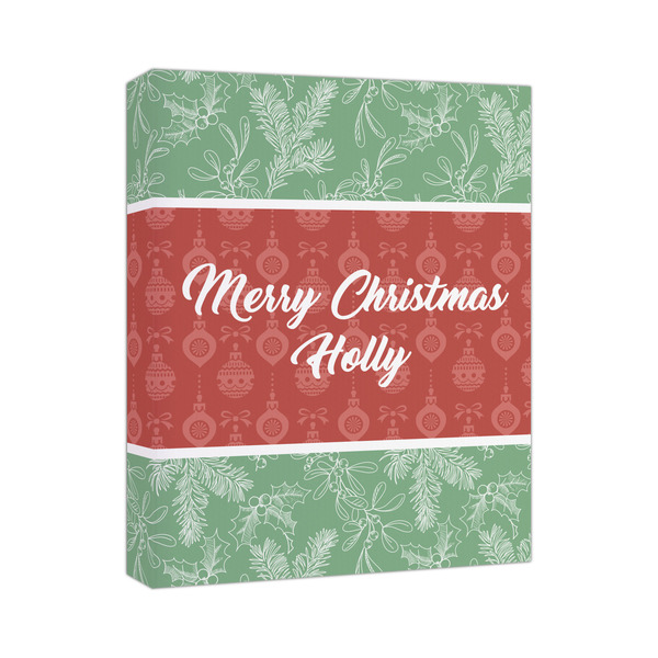 Custom Christmas Holly Canvas Print - 11x14 (Personalized)