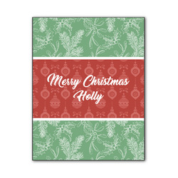 Christmas Holly Wood Print - 11x14 (Personalized)