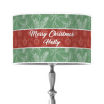 Christmas Holly 12" Drum Lamp Shade - Poly-film (Personalized)
