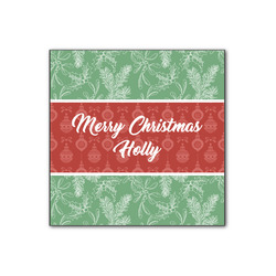 Christmas Holly Wood Print - 12x12 (Personalized)