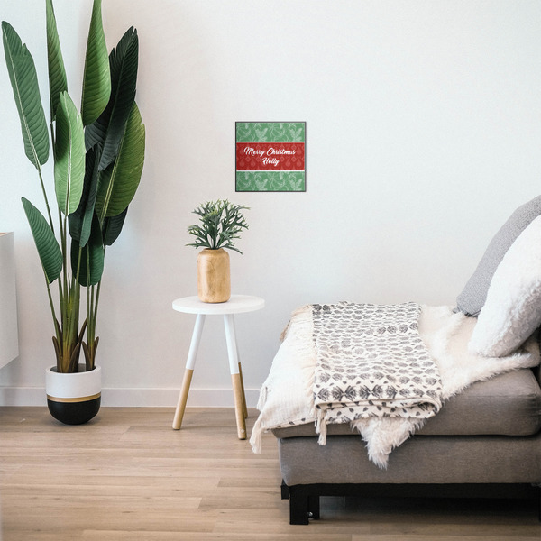 Christmas Holly 12x12 Wood Print - In Context