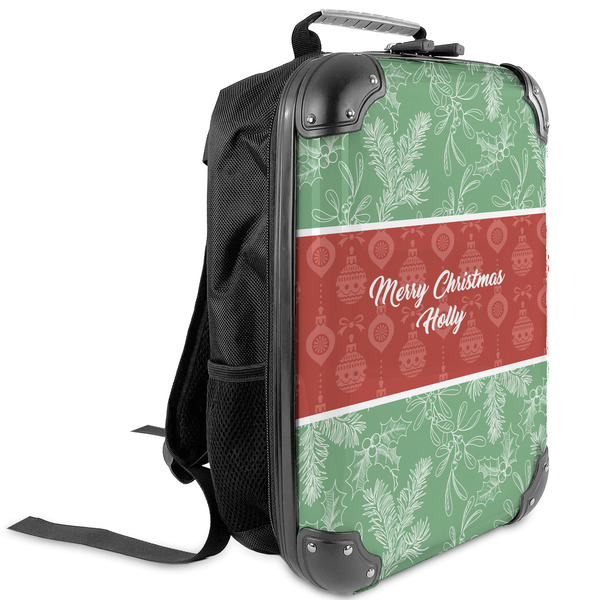 Custom Christmas Holly Kids Hard Shell Backpack (Personalized)
