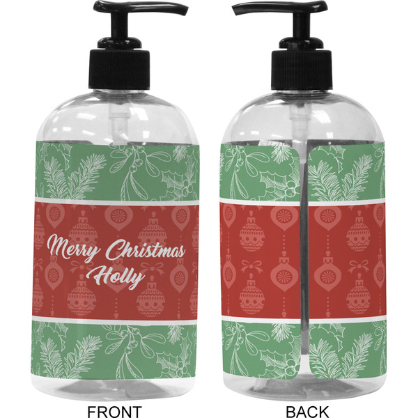 Christmas Holly 16 oz Plastic Liquid Dispenser (Approval)